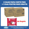 2 CAJAS PAPA CORTE FINO + 1 CAJA POSTRE MIXO GRATIS